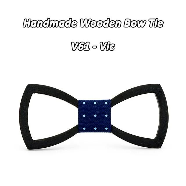 Engraved Butterfly Wooden Bow-tie