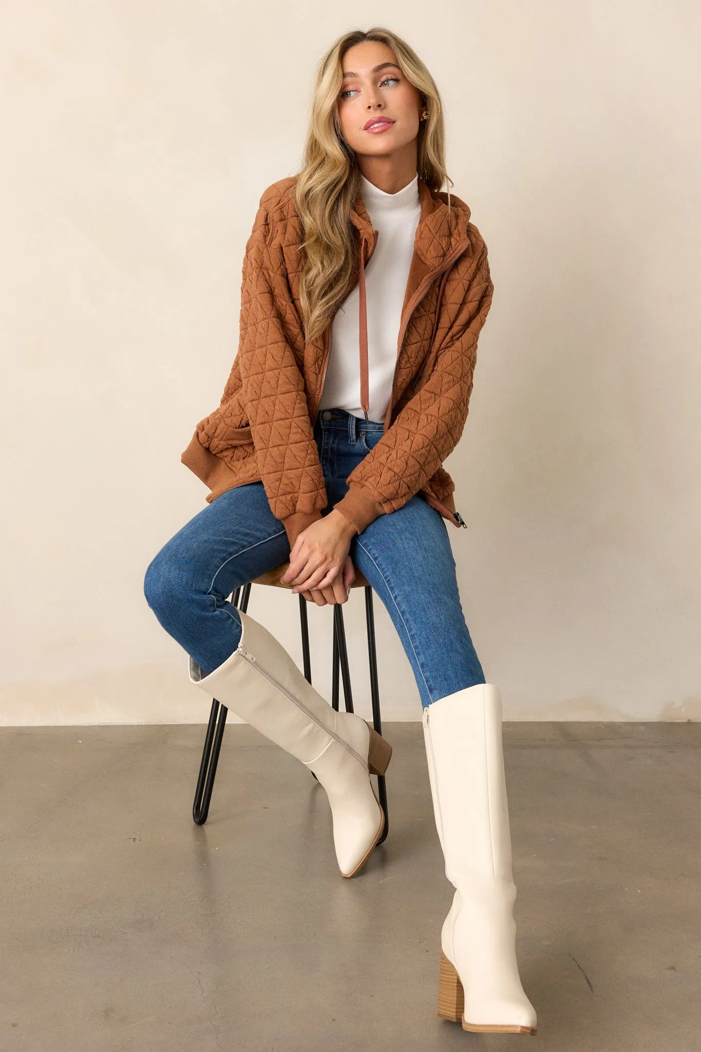 Stormy Skies Copper Quilted Jacket